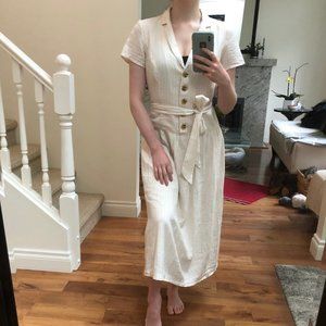 Urban Outfitters Natalie Linen Midi Dress